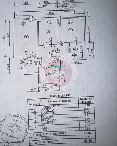 Obor | Apartament 3 camere | Decomandat | 71mp | B11535